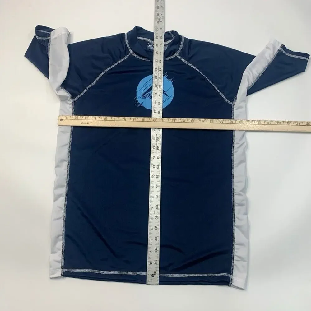 Kanu‎ Surf Rashguard Mens L Navy Surf Mercury UPF 50+ Short Sleeve Water Shirt